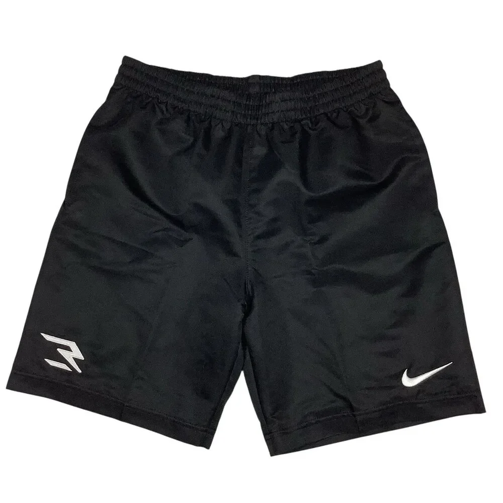 Nike 3Brand Russel Wilson Black Shorts Boys L 12 - 13 Years 7.5 Inseam Elastic